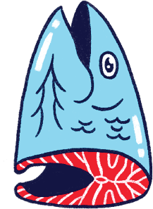 Illustration of a fish head
