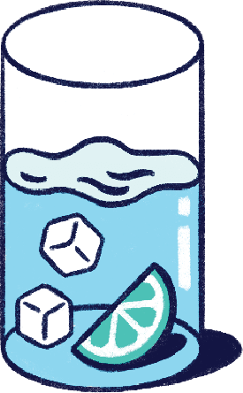 Illustration of a glass of water