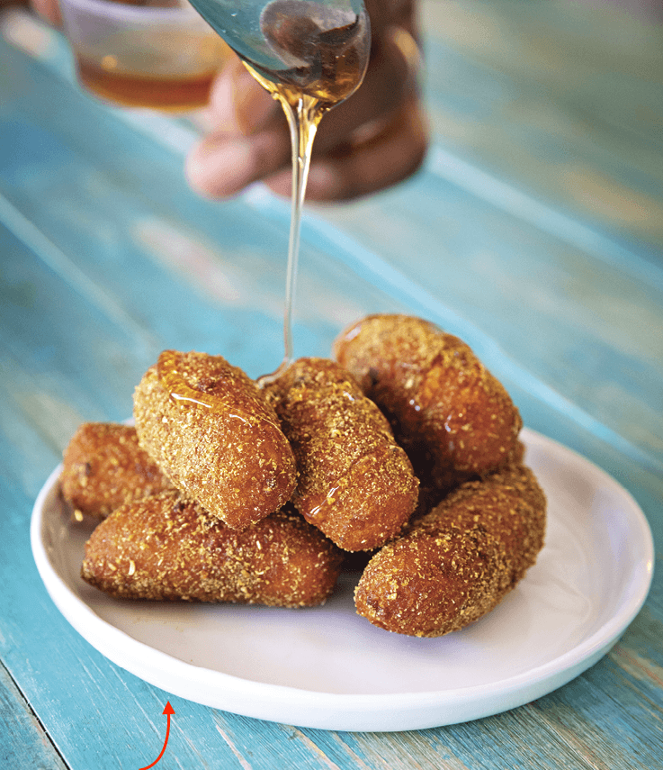 Image of a plate of Hush honeys 