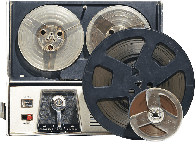 Photograph of a Reel-To-Reel tape machine