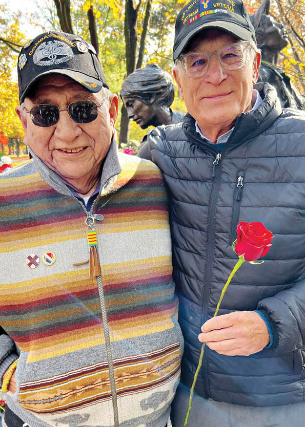 Photograph of Francis Whitebird and Paul Critchlow from 2023