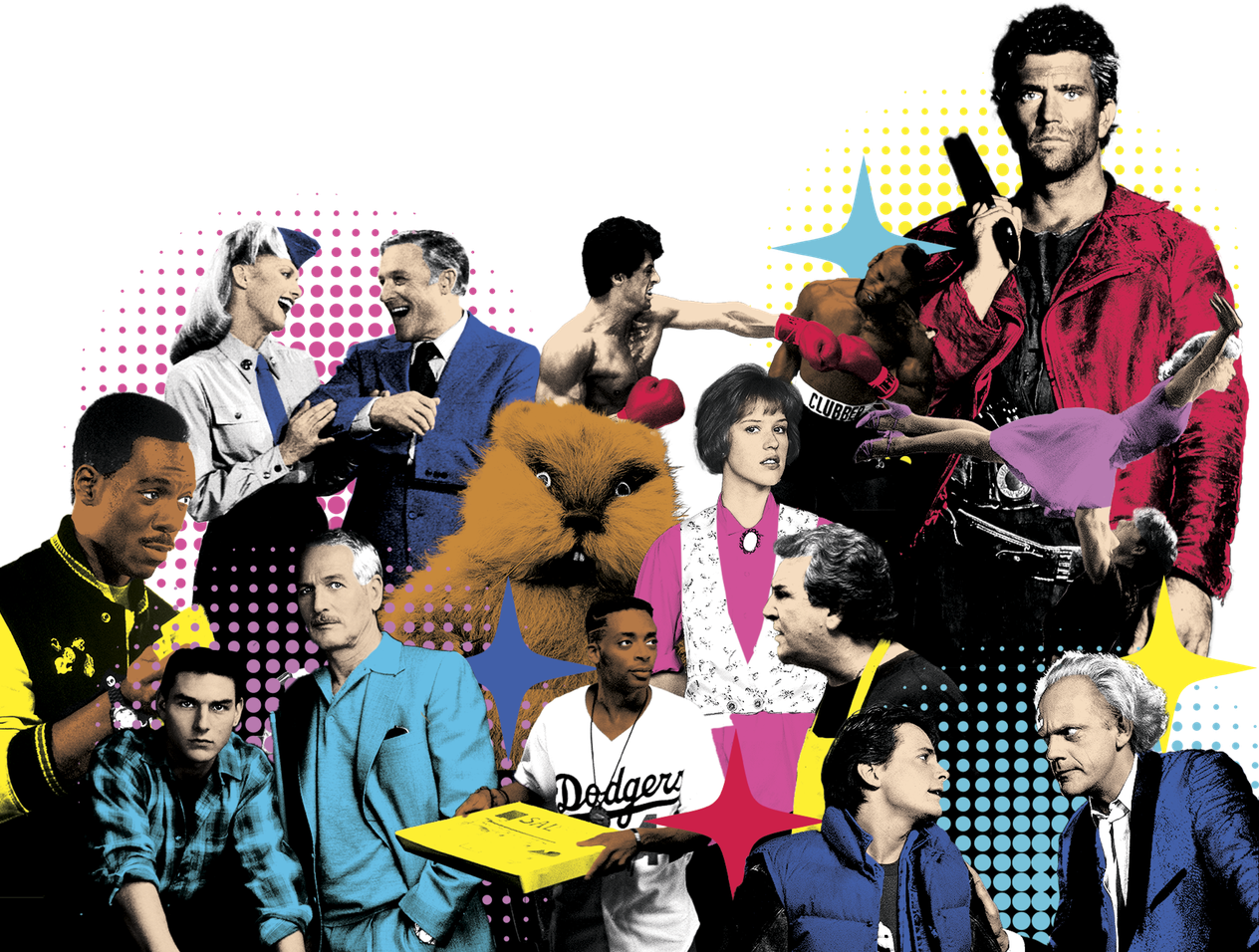 Collage of scene from various movies put together