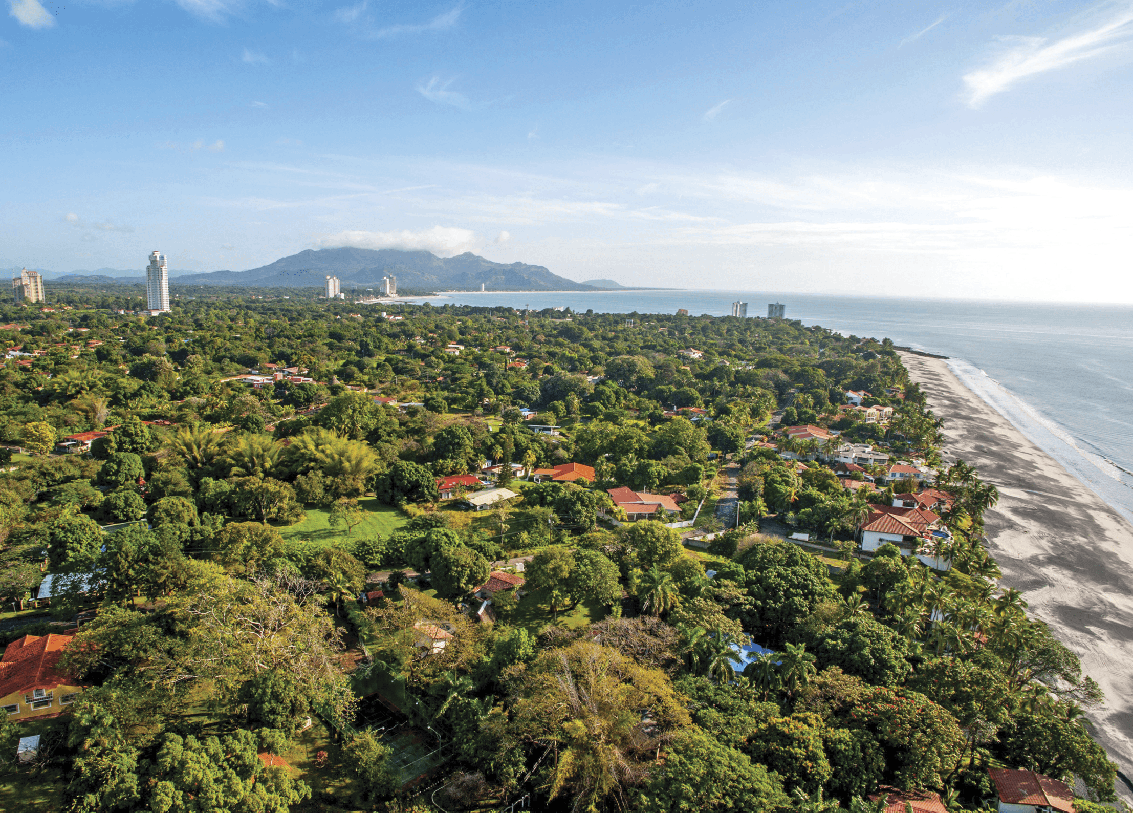 Top view of the Playa Coronada in Panama