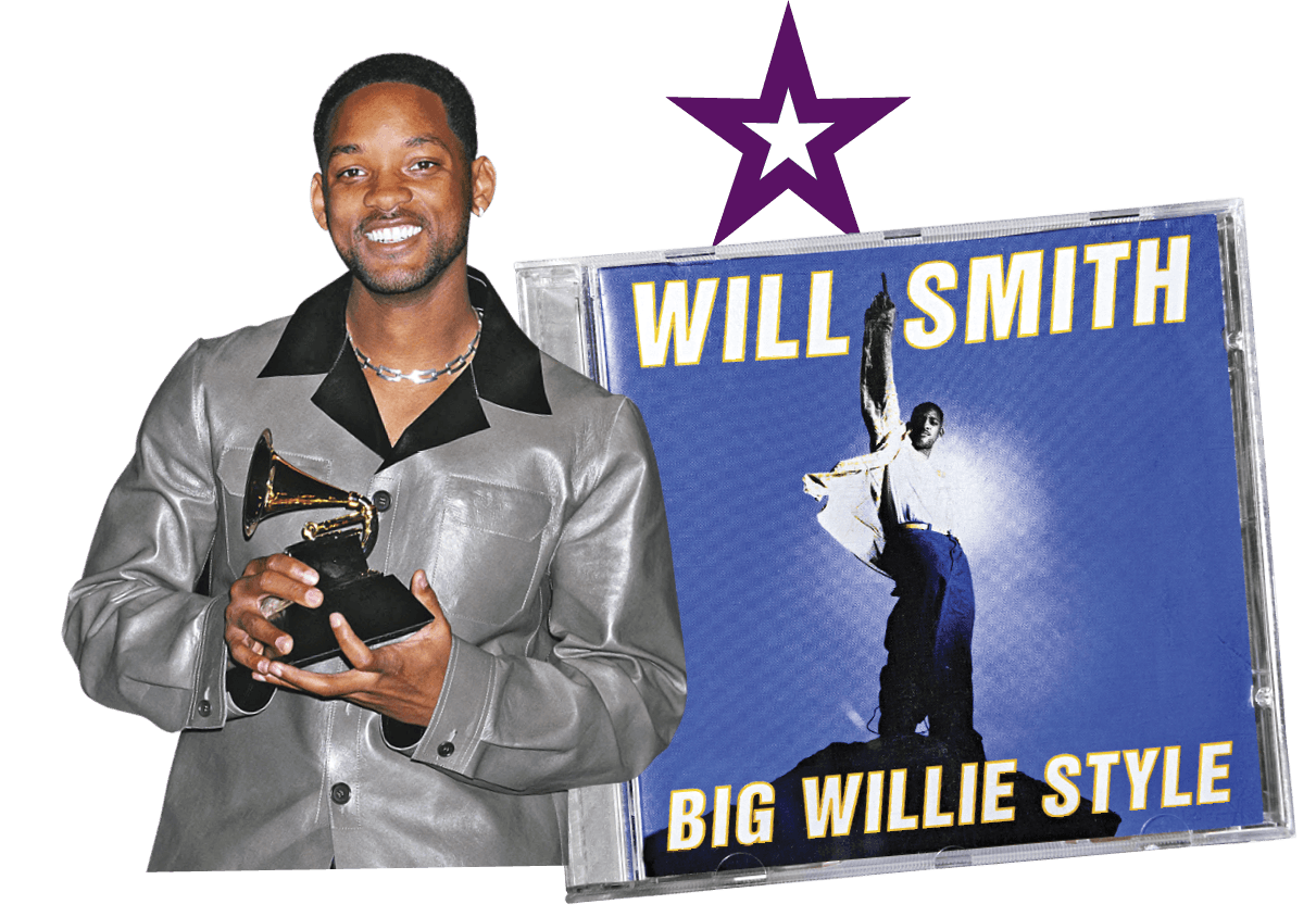 Silhouette of Will Smith; CD of Will Smith’s Big Willie Style