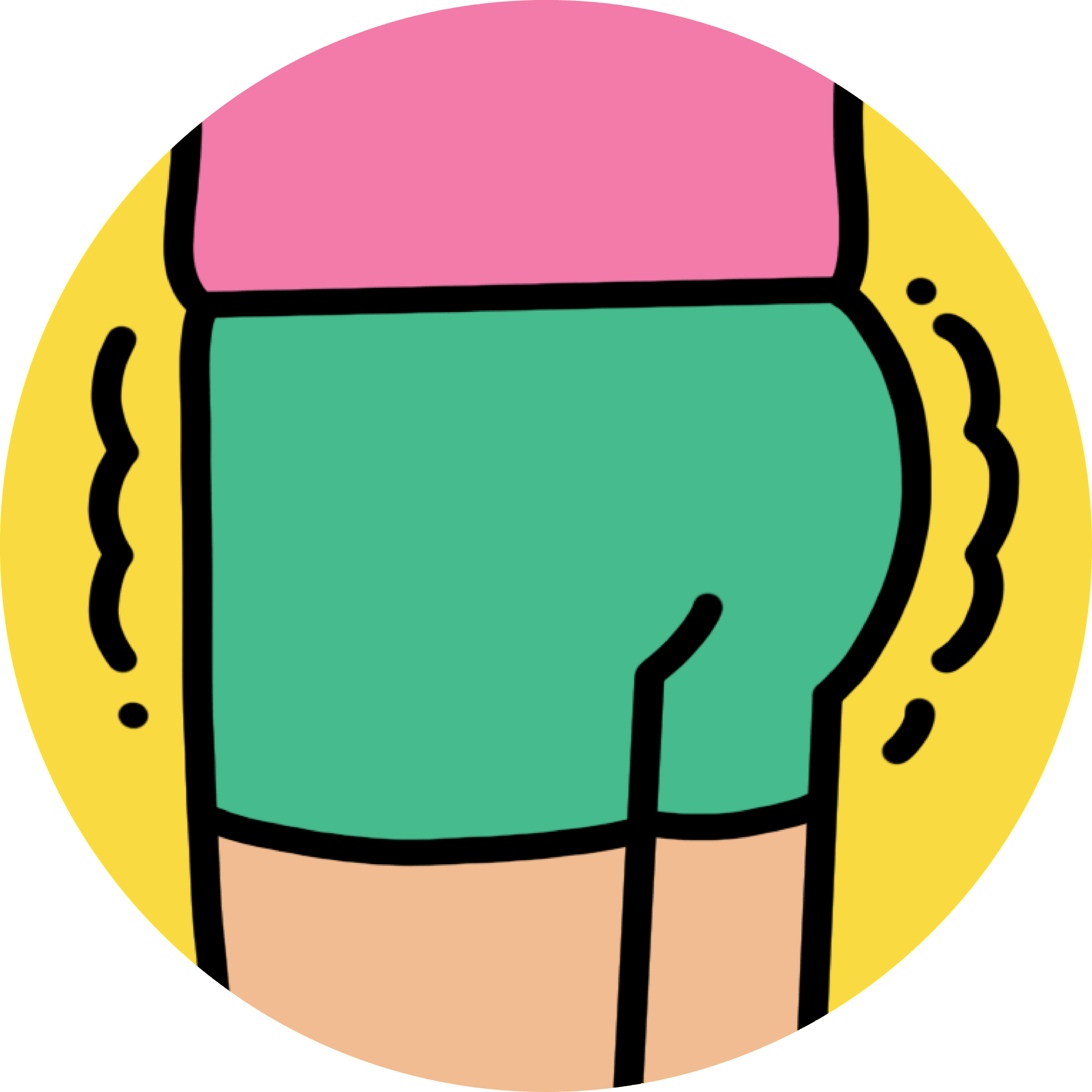 Icon of a person squeezing their but cheeks 