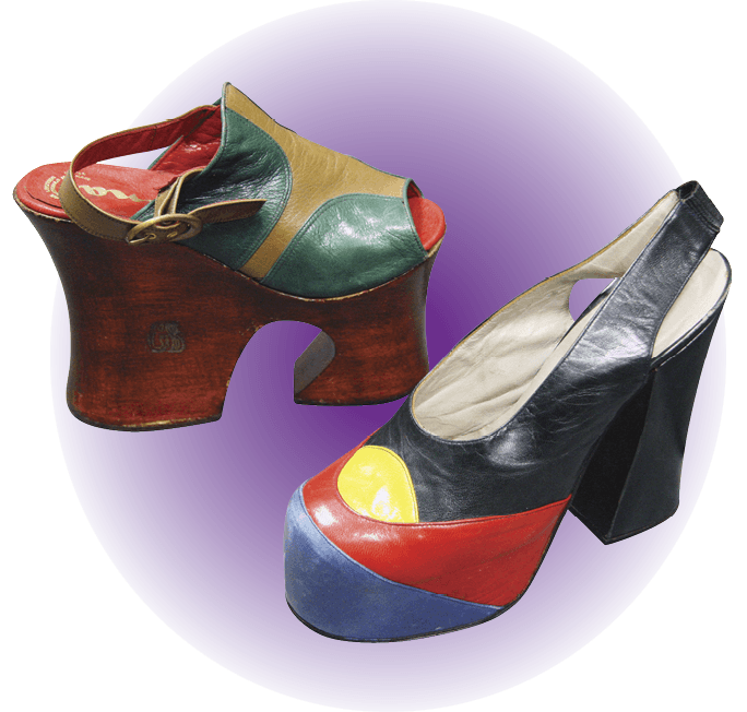 Colorful platform heels 