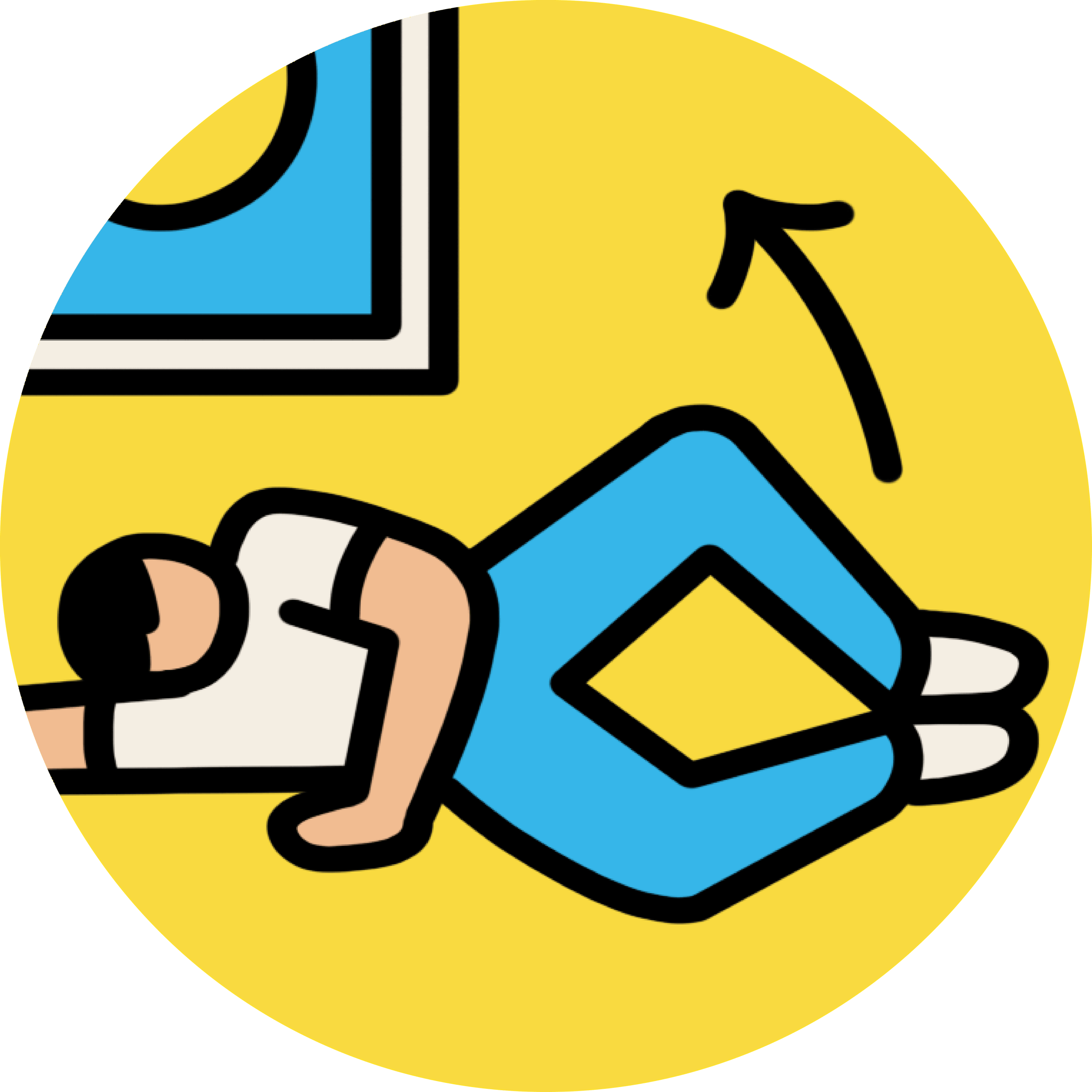 Icon of a person doing the clamshell 