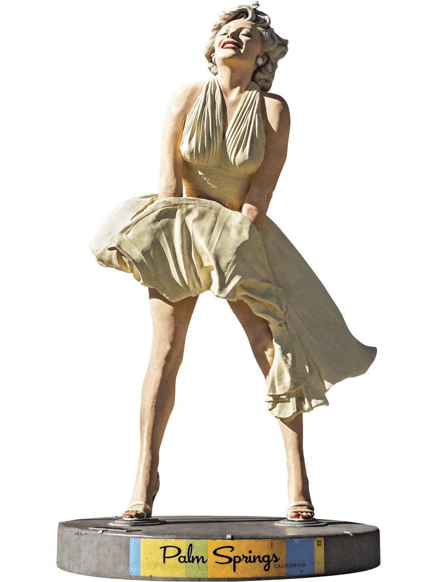 Statue of Marylin Monroe in Palm Springs 
