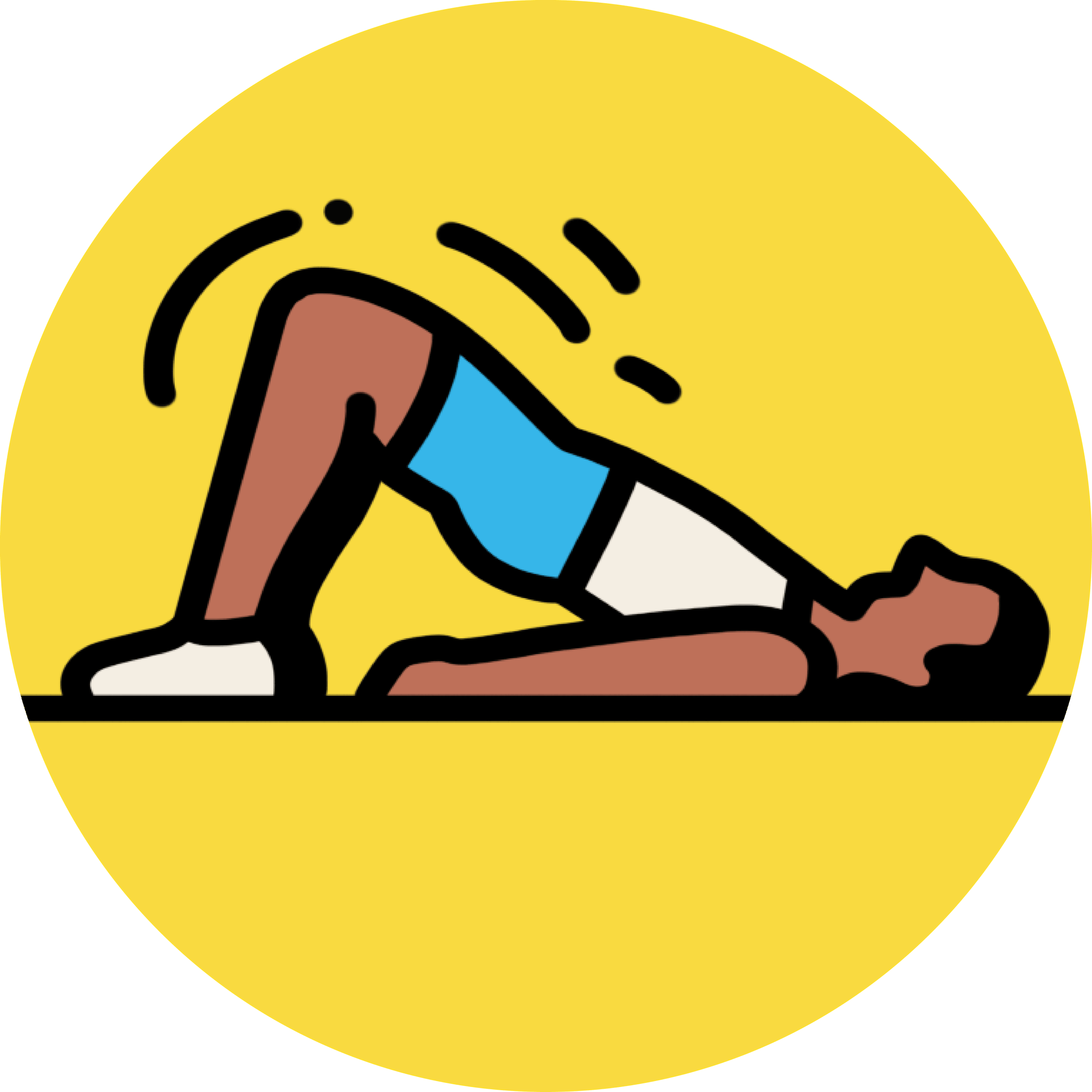 Icon of a person doing a glute bridge 