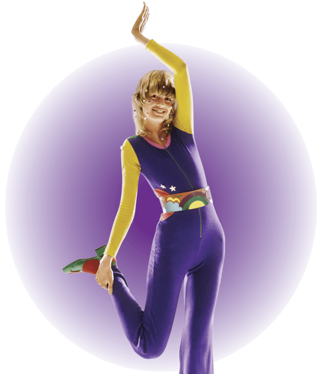 Woman wearing a full body jumpsuit
