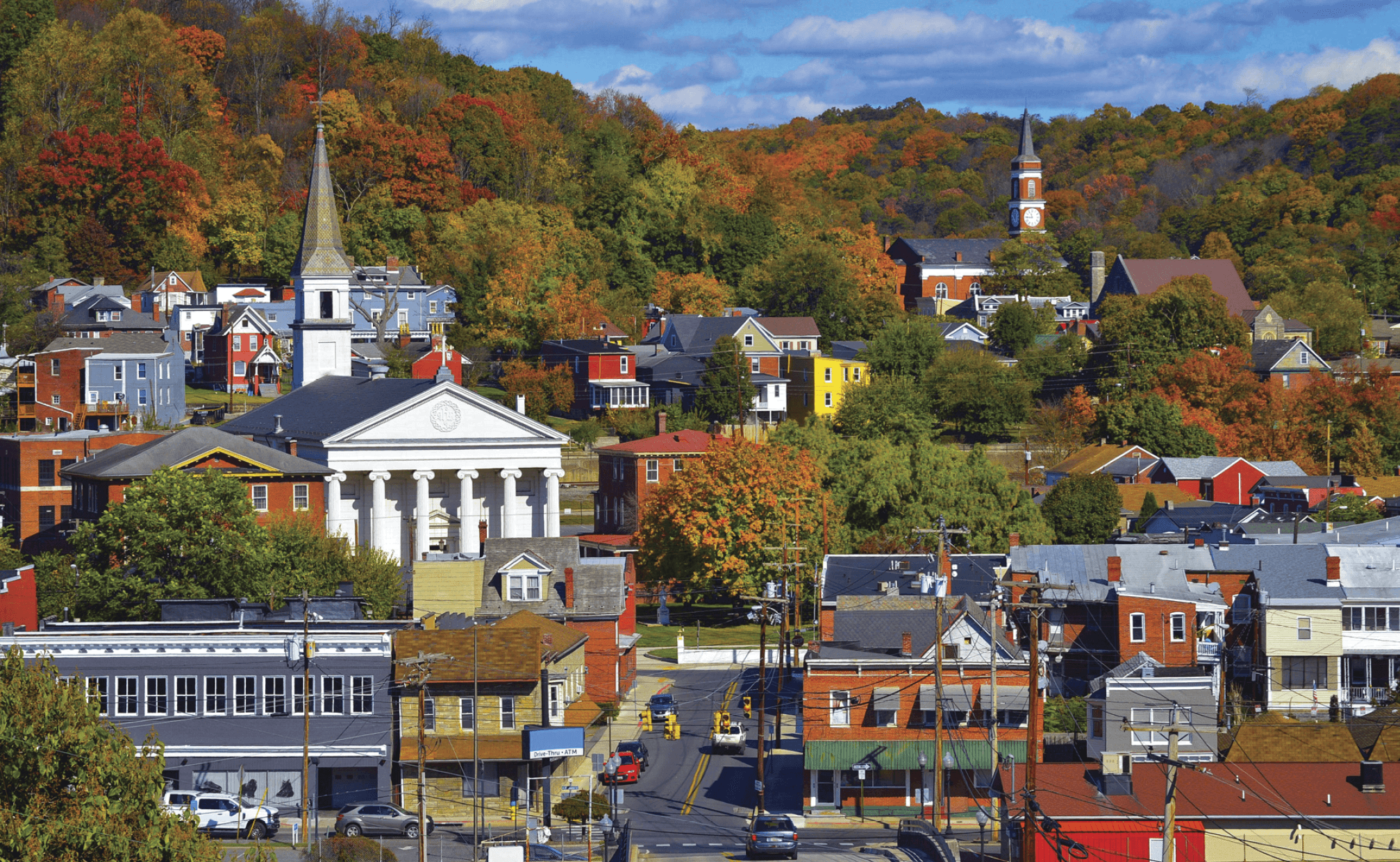 Top view of Allegany County, Maryland 
