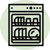 Small spot illustration of a dishwasher