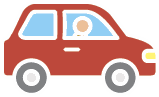 Illustration of a person driving a car