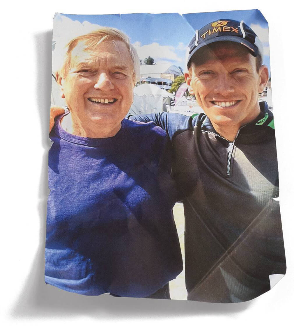 Kurt with Jame at Lake Placid Ironman, 2007 