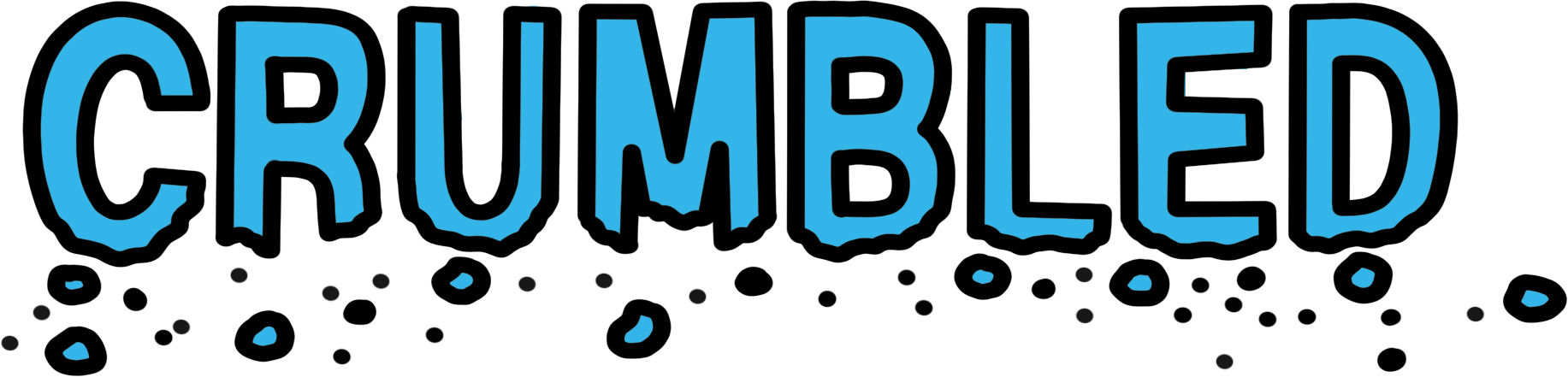 The word crumbled made to look like it crumbling