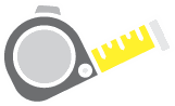 Illustration of a measuring tape 