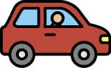 Illustration of a person driving a car