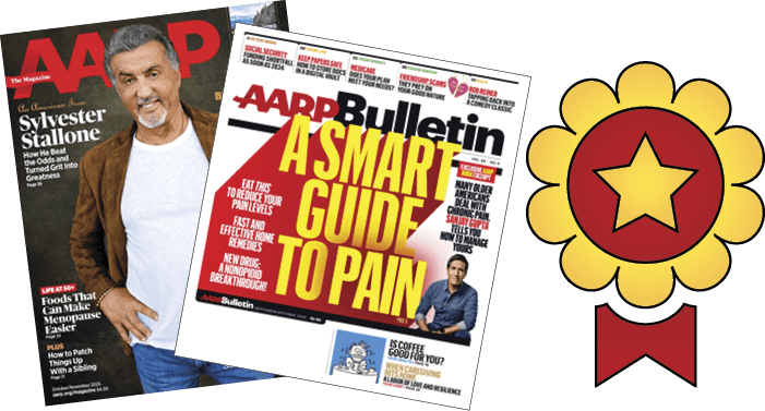 AARP magazine and Bulletin, Illustration of a rewards icon 
