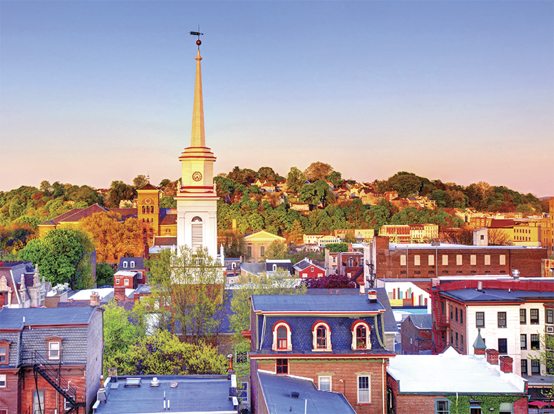 Top view of Easton Pennsylvania 