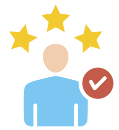 Illustration of a person with stars above their head 