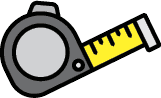 Illustration of a measuring tape 
