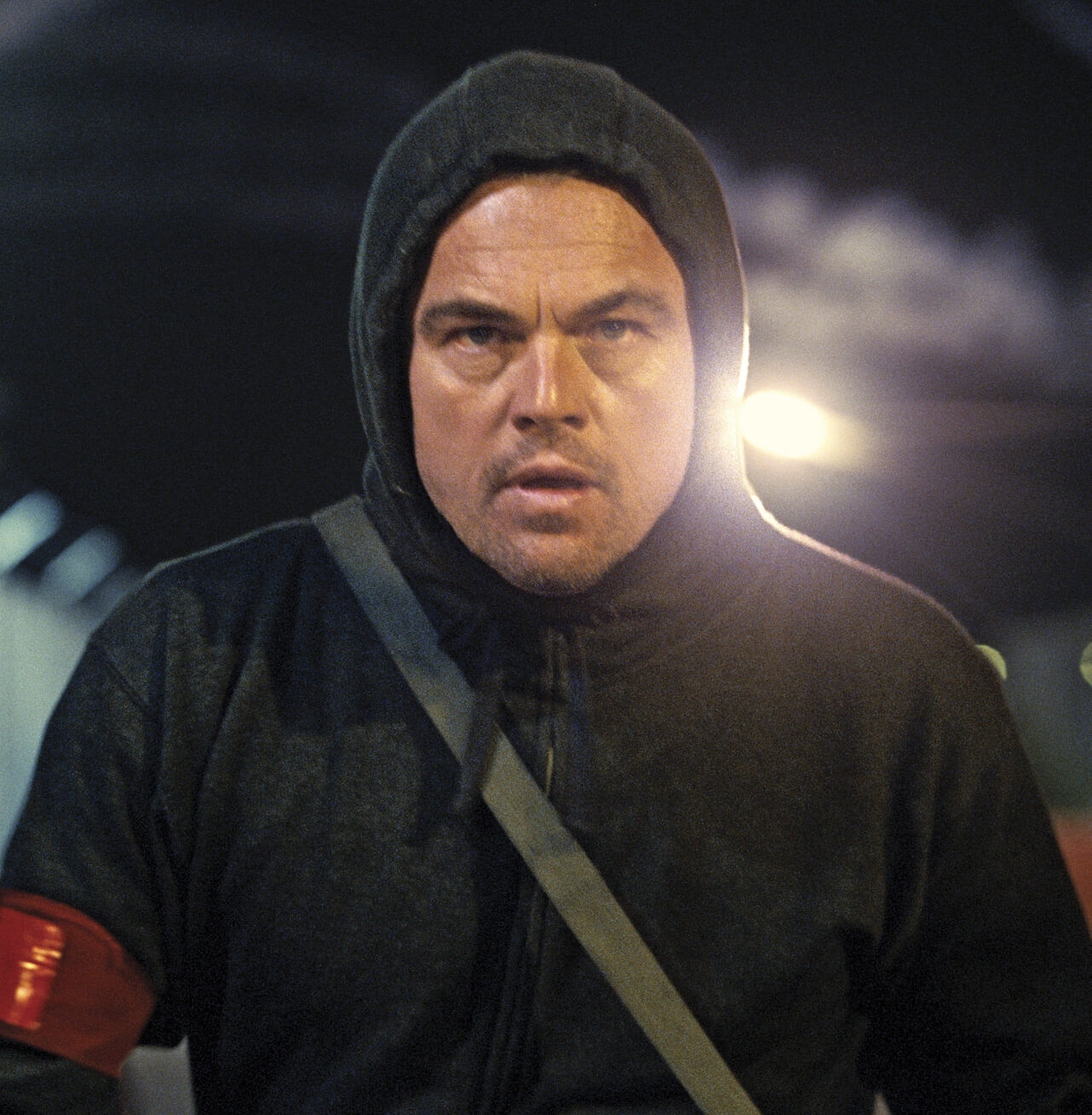 Still of Leonardo Di-caprio from the movie One Battle after another. 