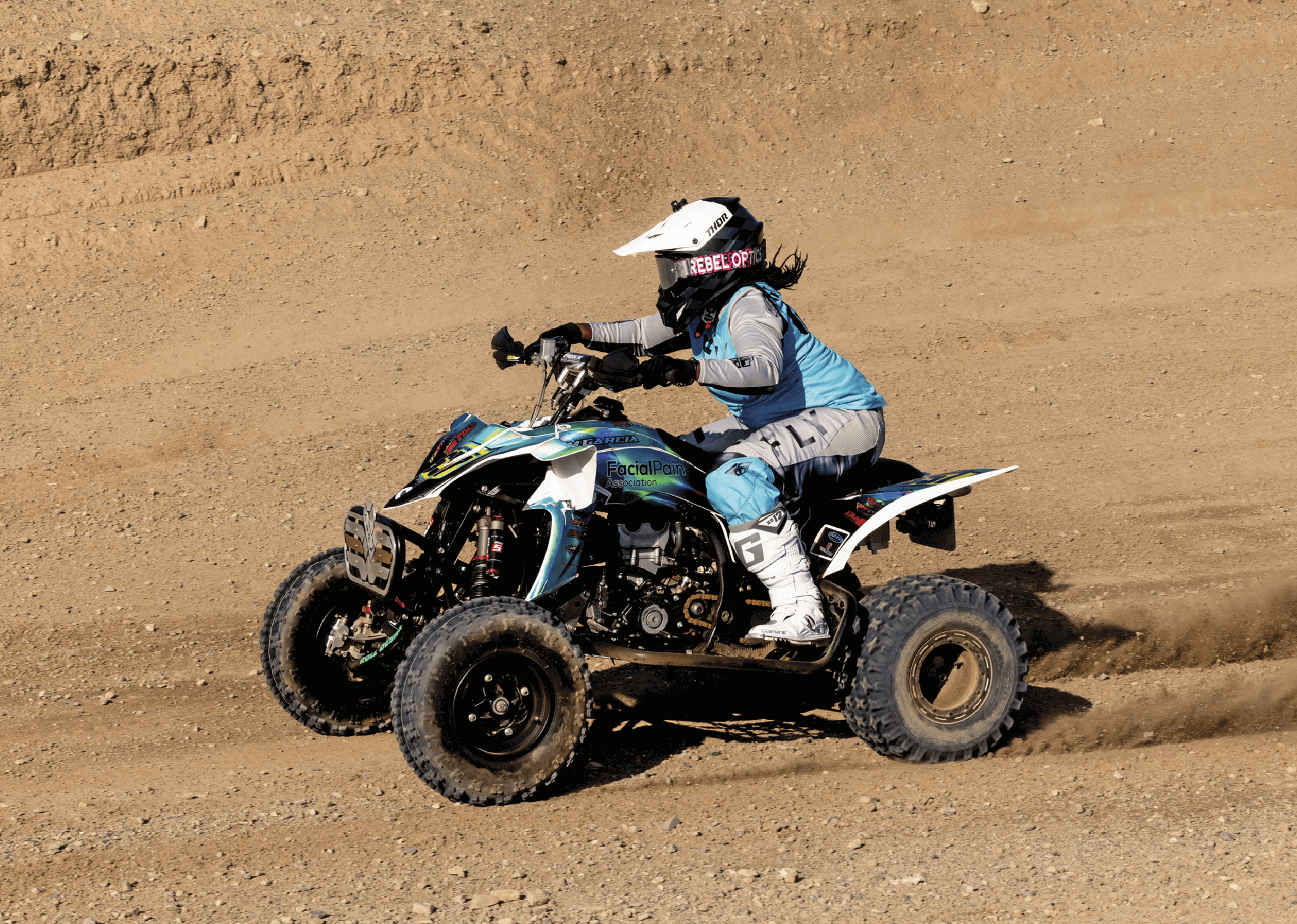 Image of Garcia riding her ATV 