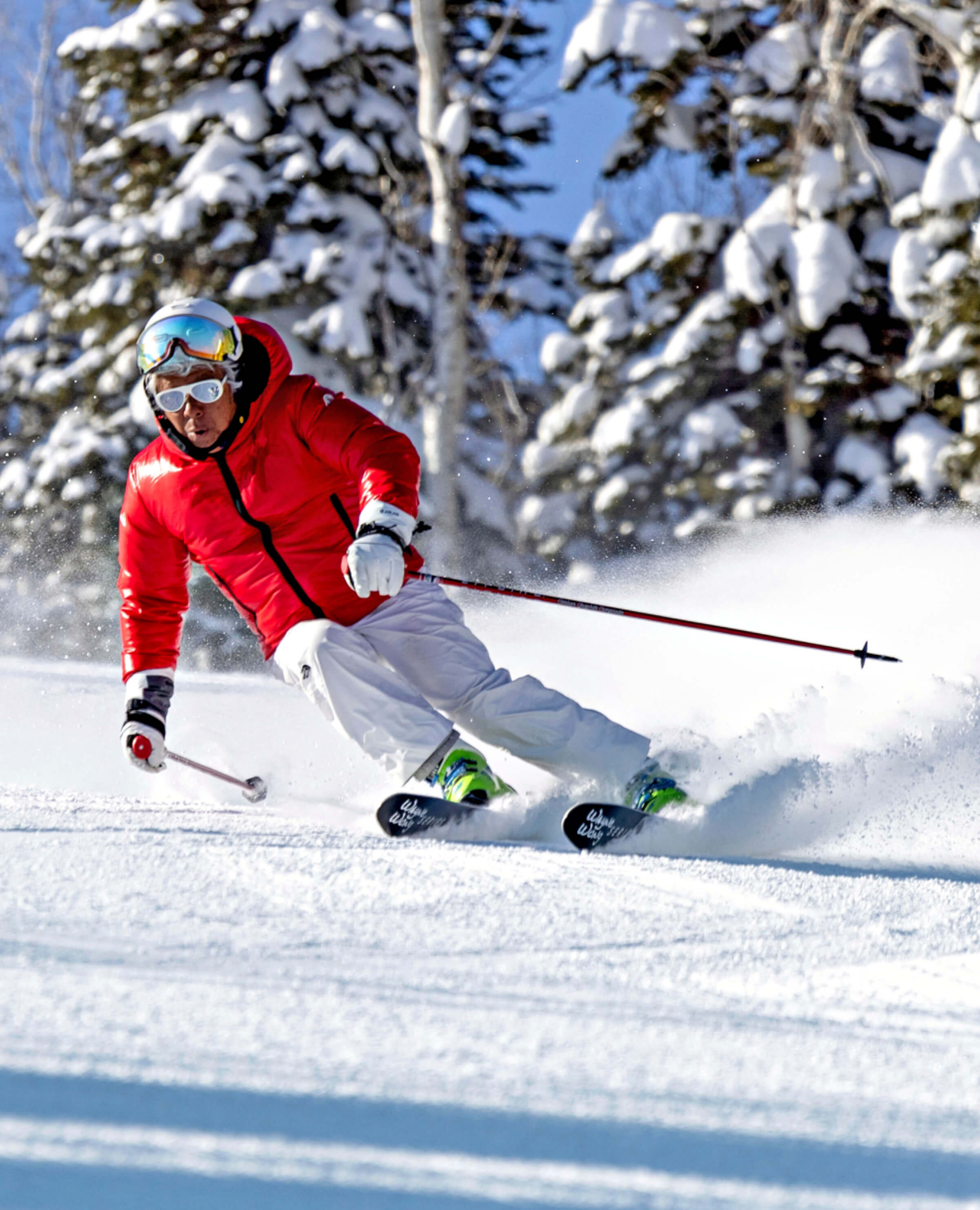 Photo of Wayne Wong skiing