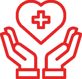 Icon of hands holding a heart