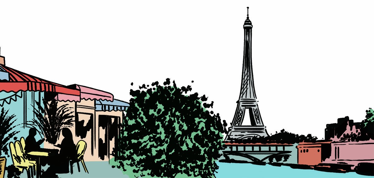 Illustration of Eiffel Tower in Paris