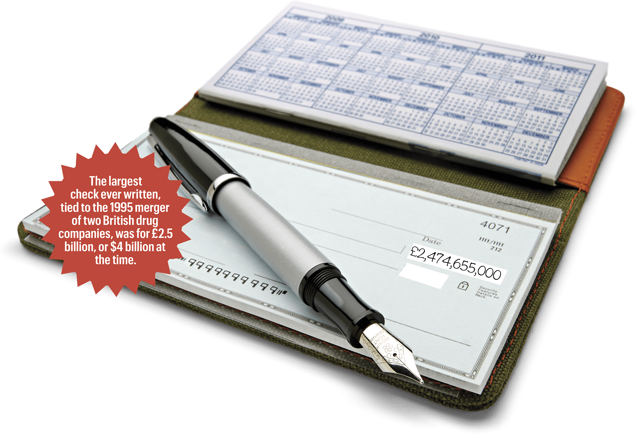 Photo of an open checkbook
