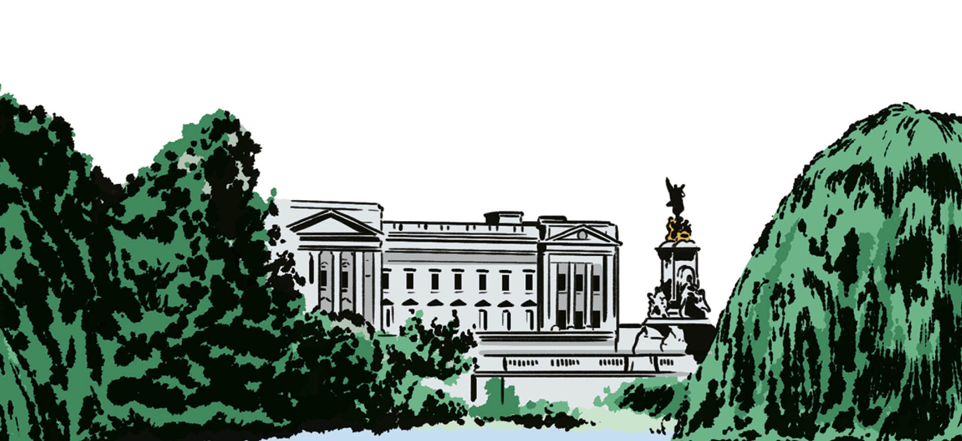 Illustration of park in London
