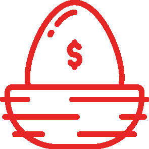 Icon of a nest egg