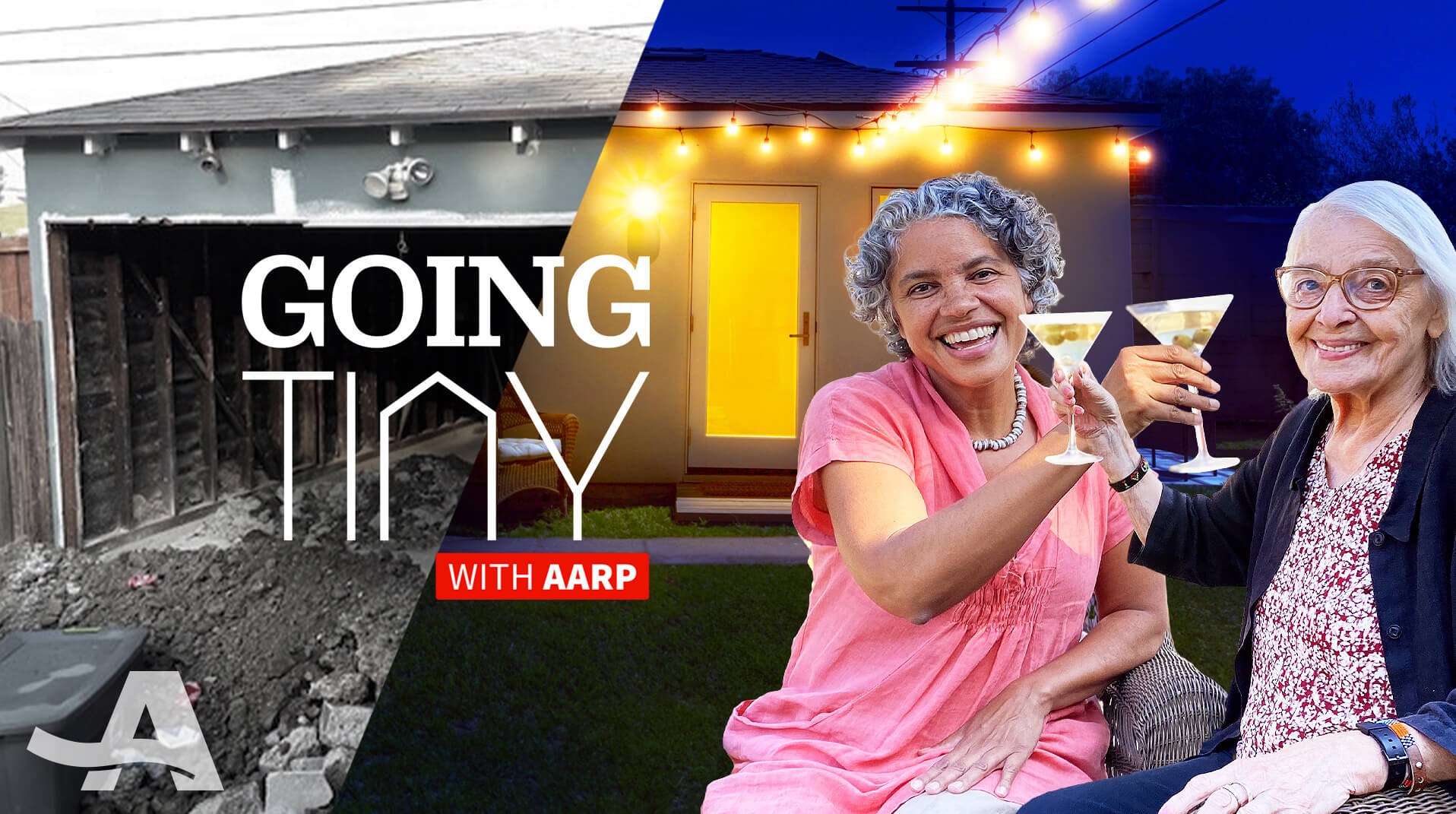 Screenshot of a scene from Going Tiny With AARP's video web series