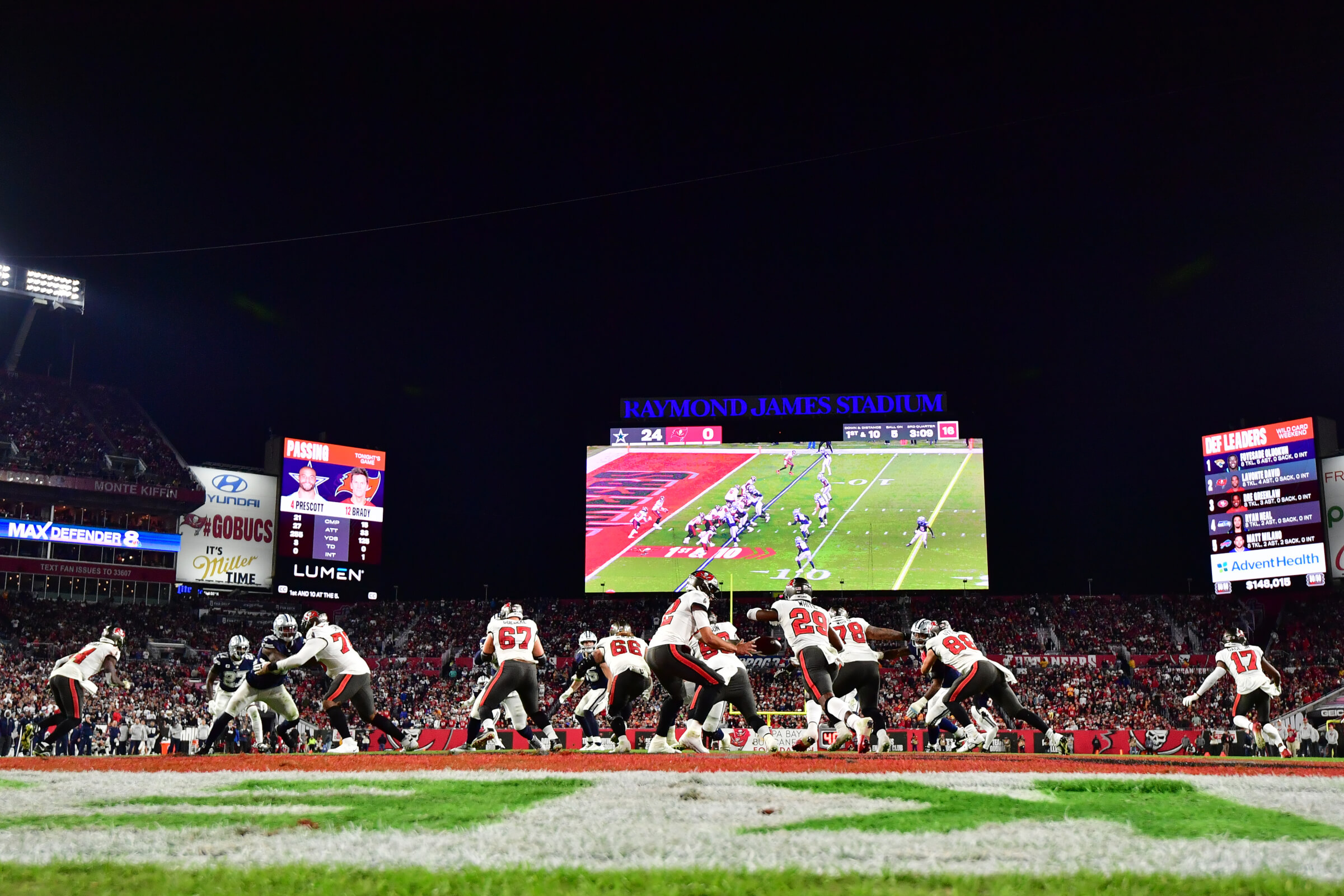 Photo of a football game in progress