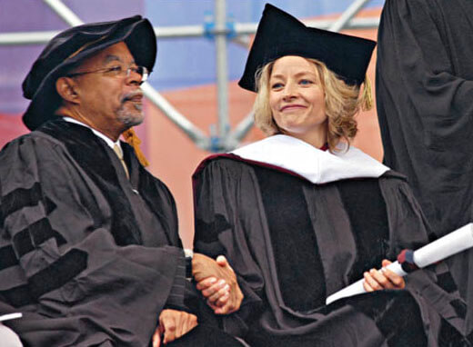 Photo of Henry Louis Gates with Jodie Foster in 1985