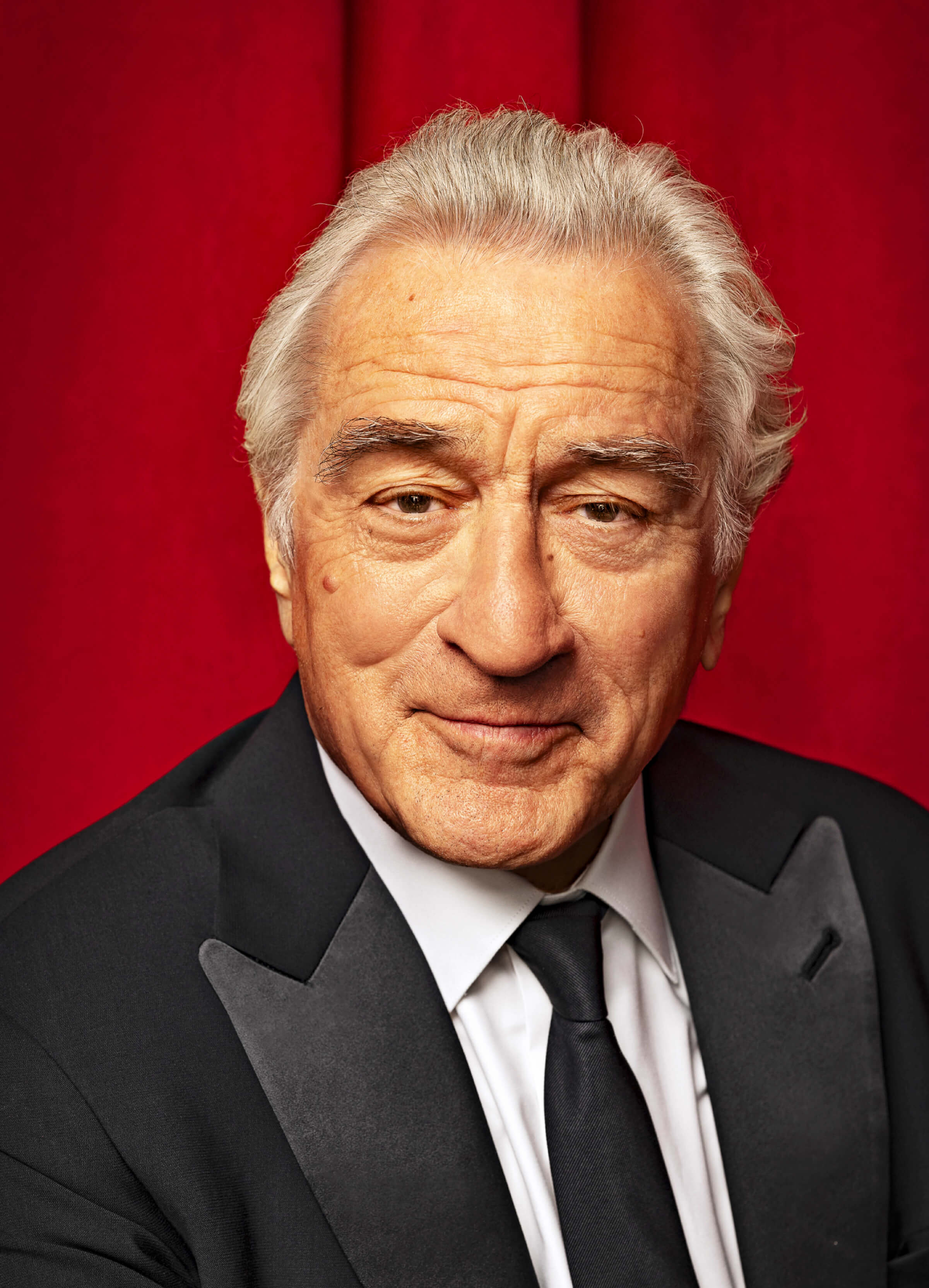 Photo of Robert De Niro against a red backdrop