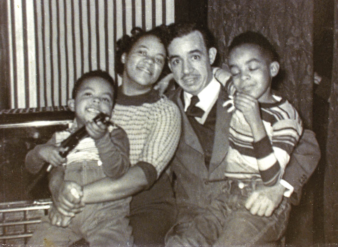 Vintage photo of Henry Louis Gates with his mom, dad and brother
