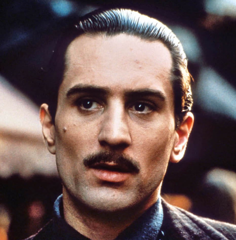 Photo of Robert De Niro as Vito Corleone in the 1974 Godfather film