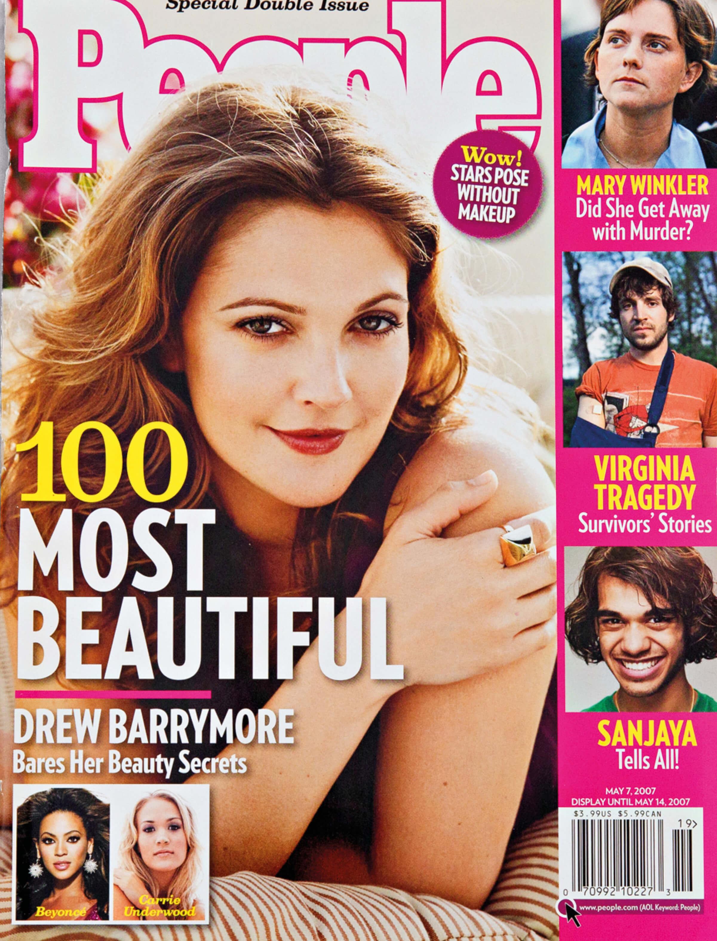 Drew on the cover of People Magazine