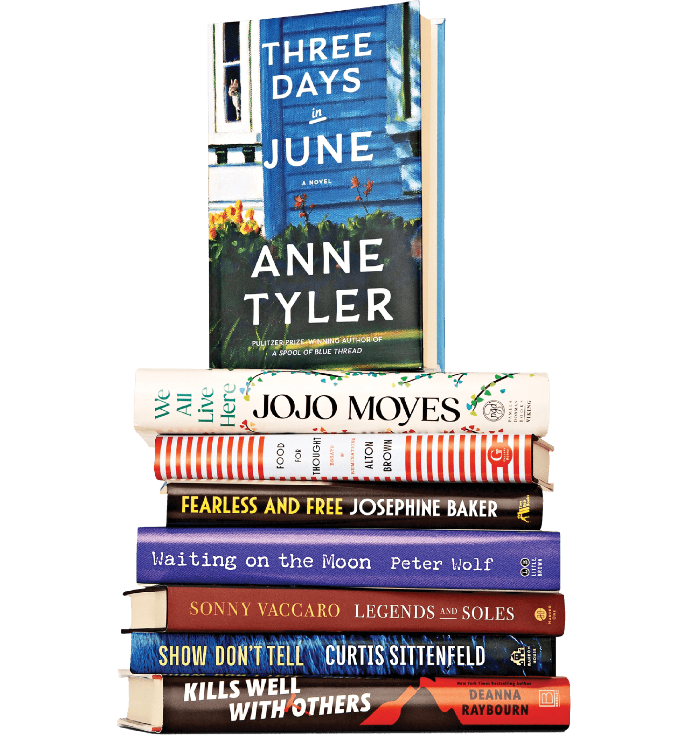 Stack of hardback books