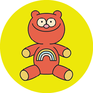 Illustration of a stuffed bear