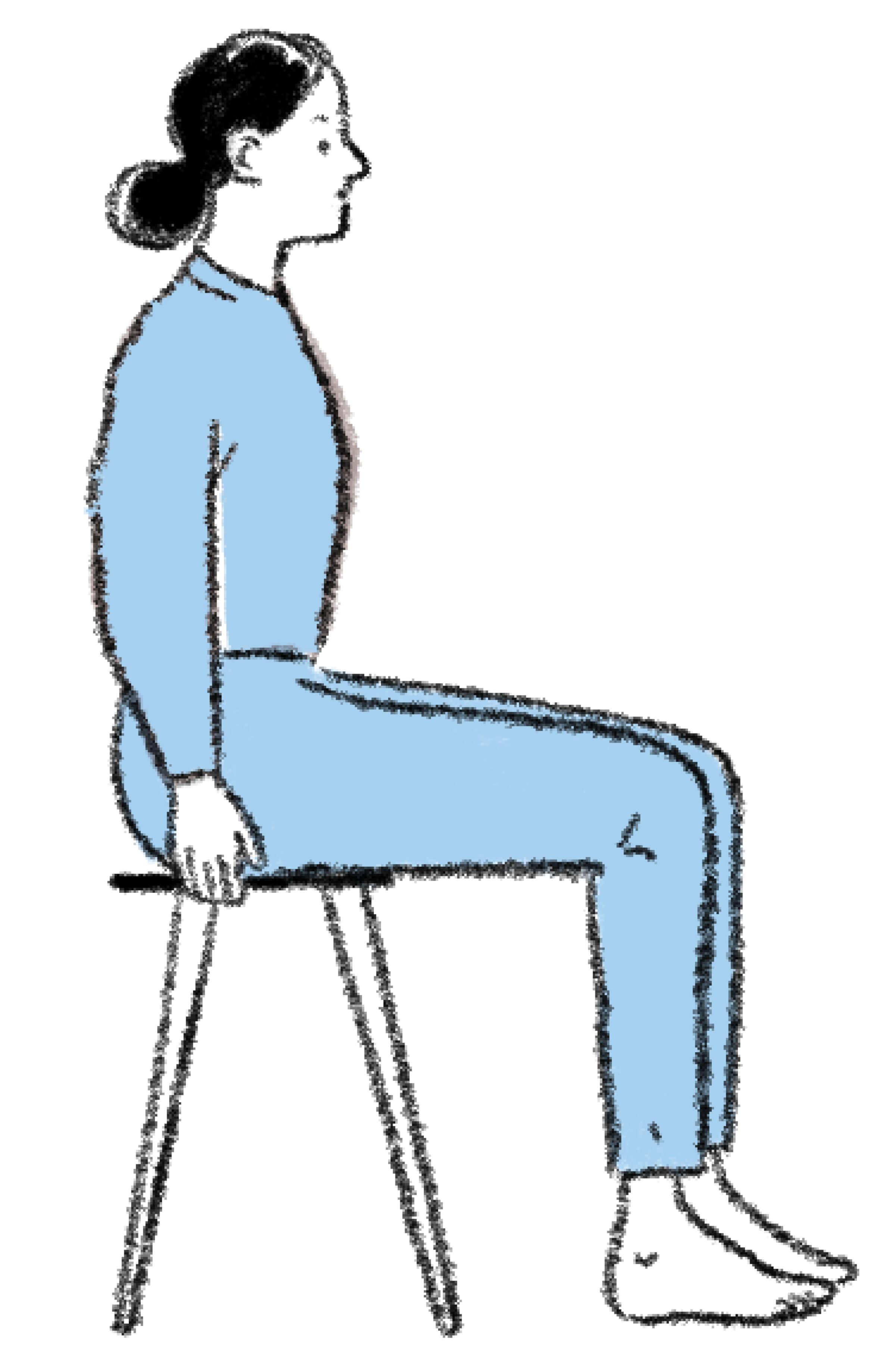 Illustration of woman sitting in chair