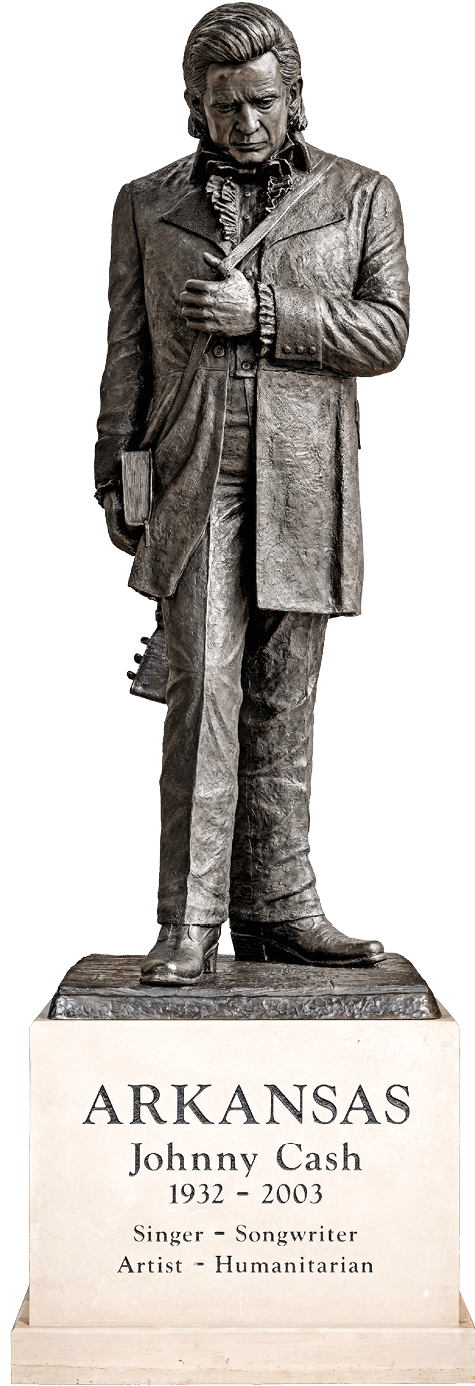 Photo of Johnny Cash statue