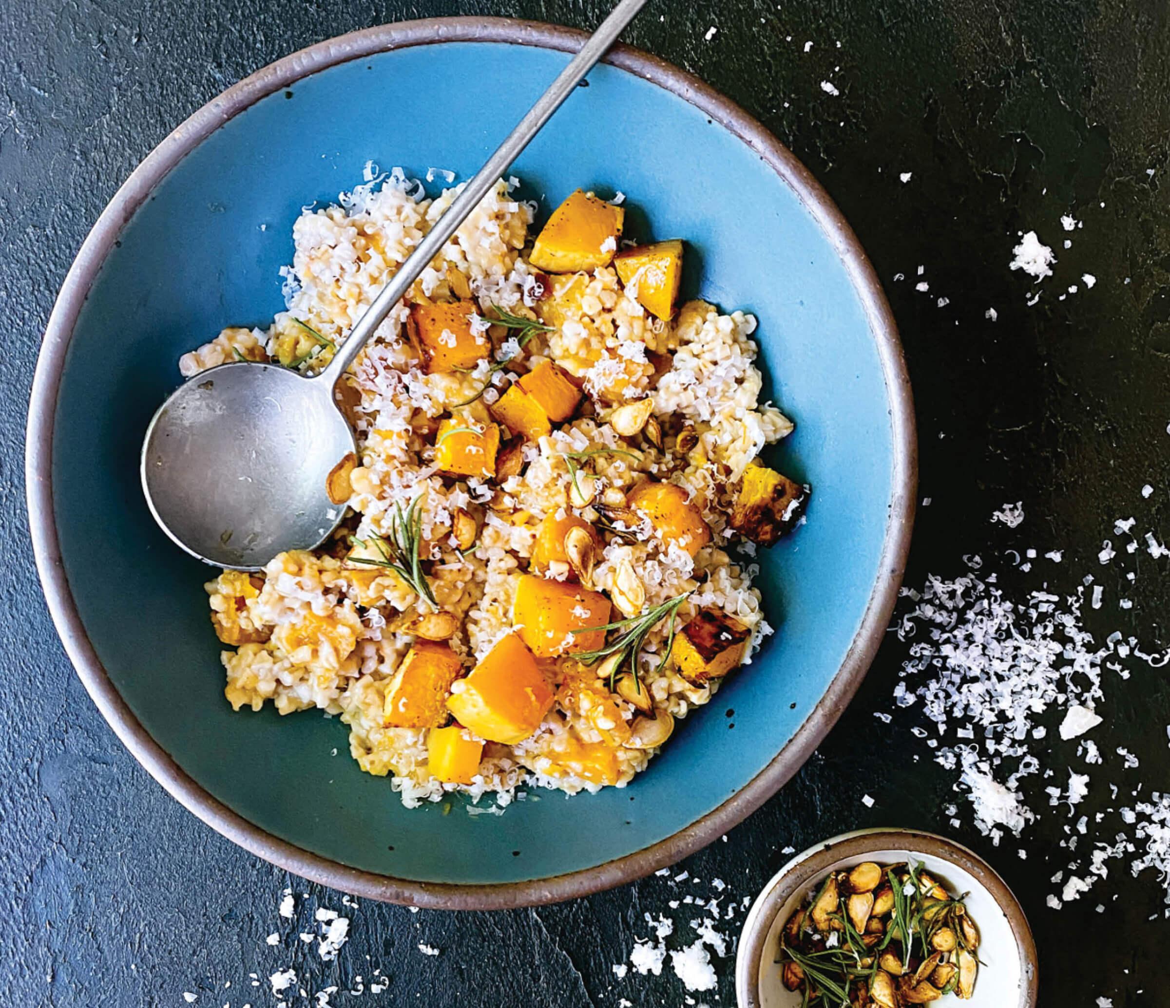 Photo of bowl of savory oatmeal