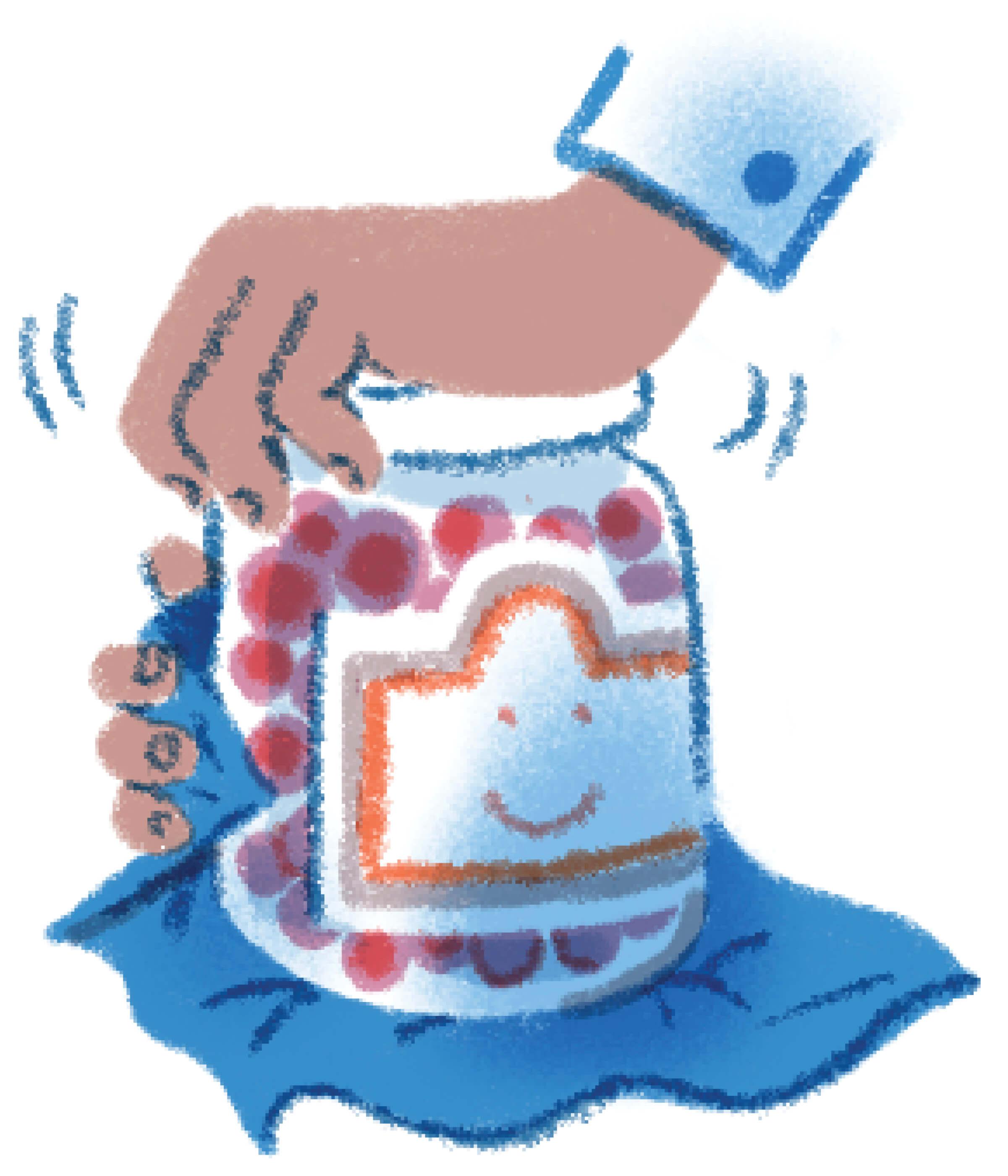 Illustration of hand opening a tight jar