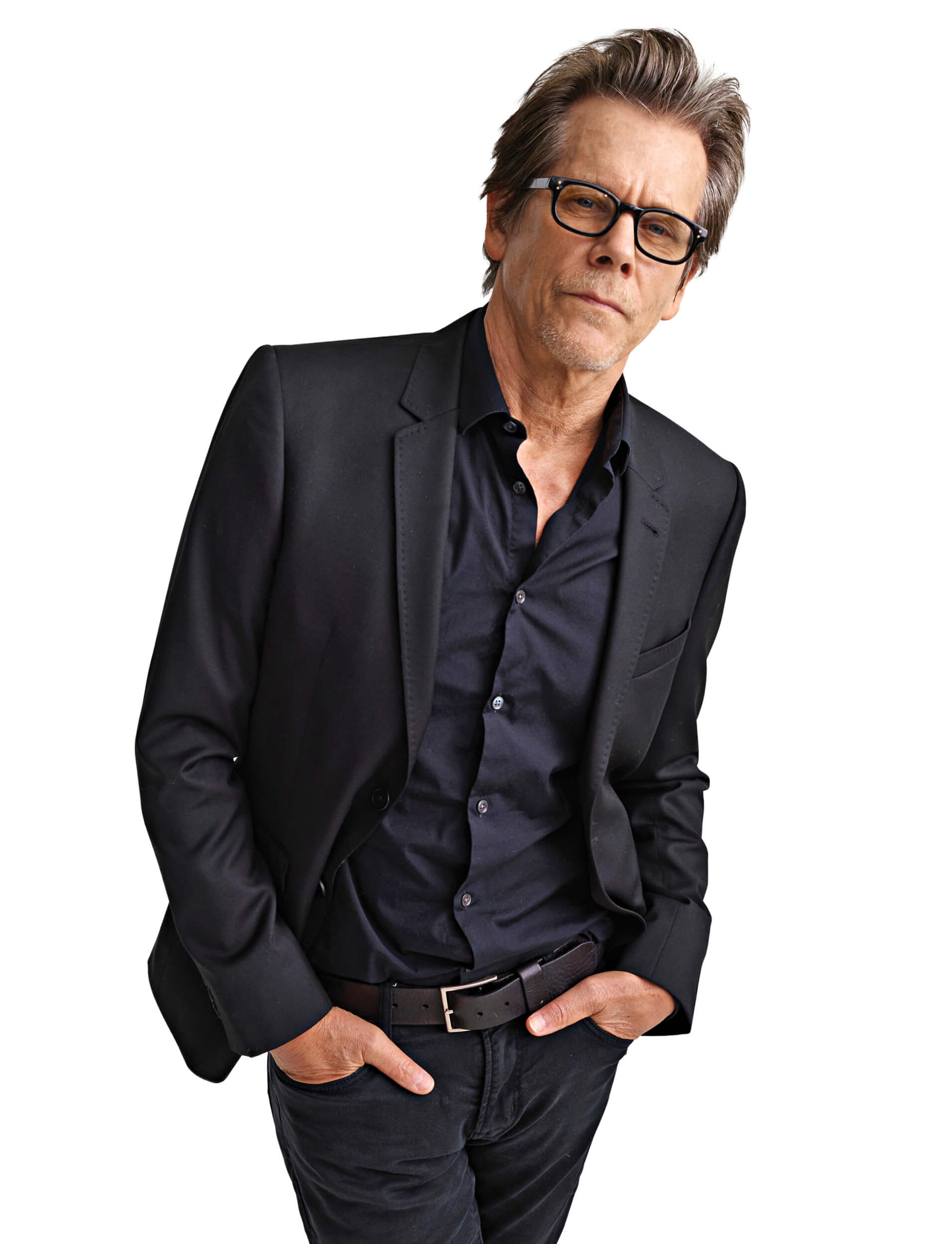 Photo of Kevin Bacon dressed in all black