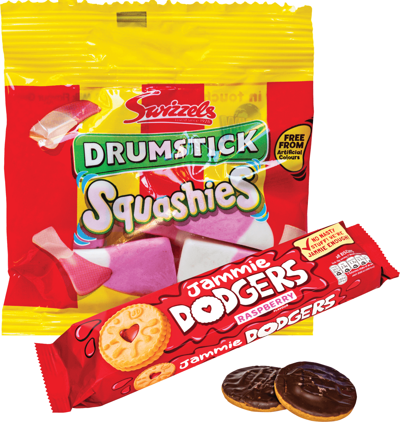 Photo of Swizzels Squashies, Jammie Dodgers and Jaffa Cakes