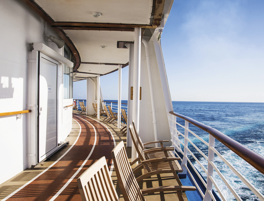 Photo of the deck of a cruise ship