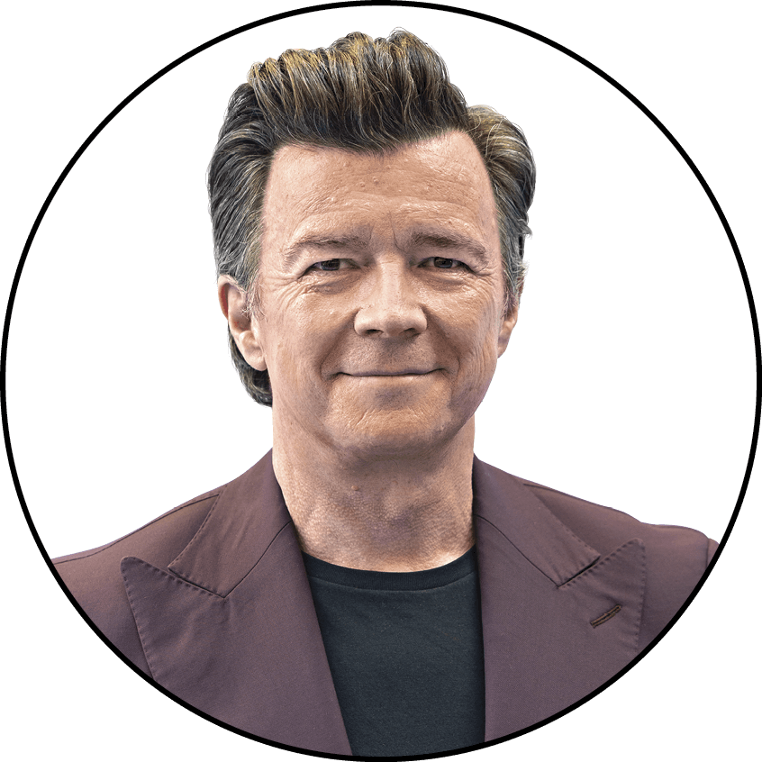 Portrait of Rick Astley